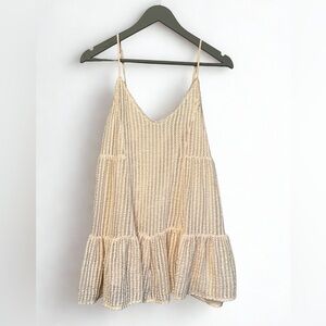 Mustard Seed Women's Cream Knit Dress Coverup Boho Size S Cream